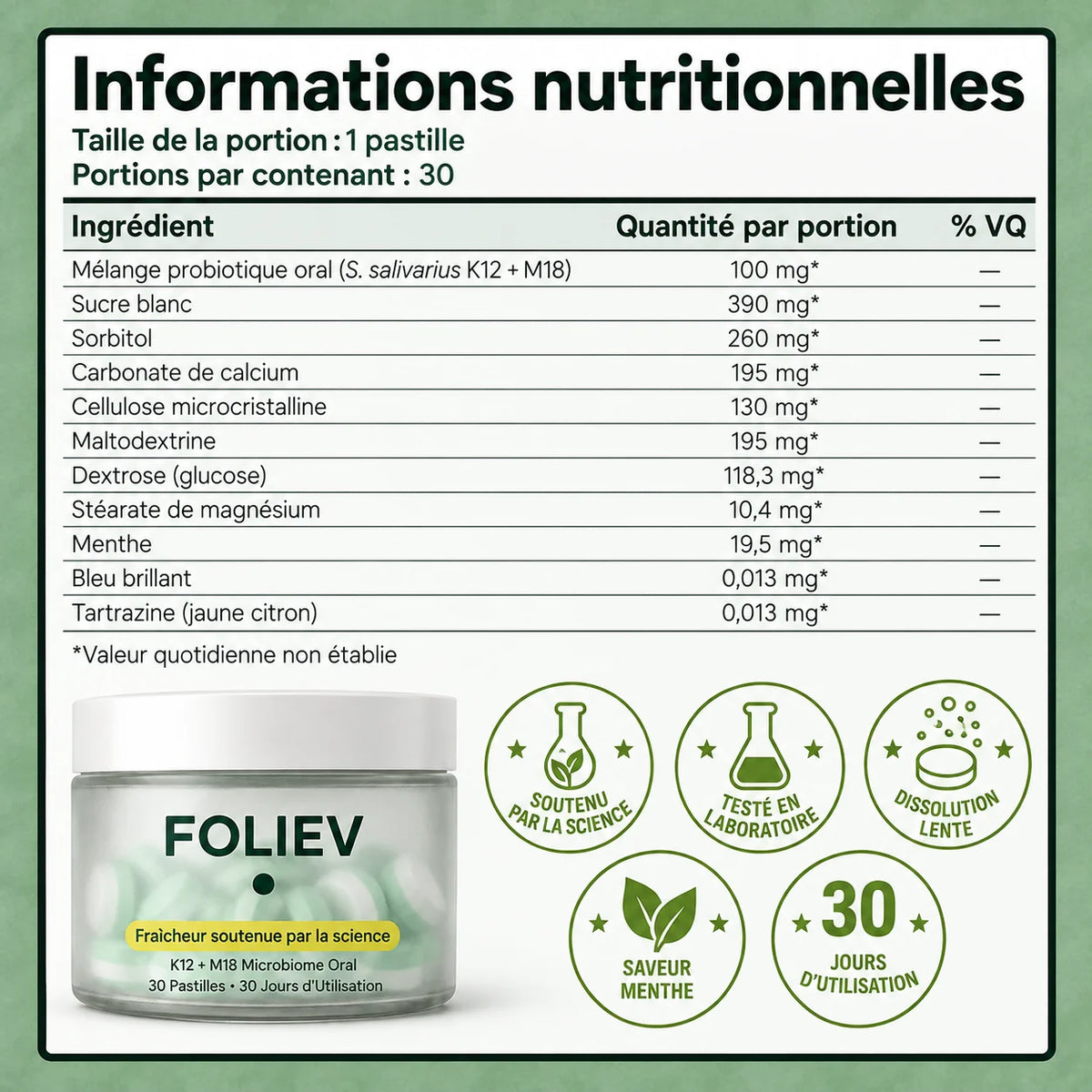 Pastilles haleine fraîche